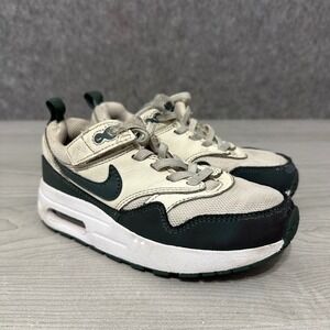 Nike Air Max 1 EasyOn Toddler Shoes Pale Ivory Vintage Green DZ3308-107 Size 12C